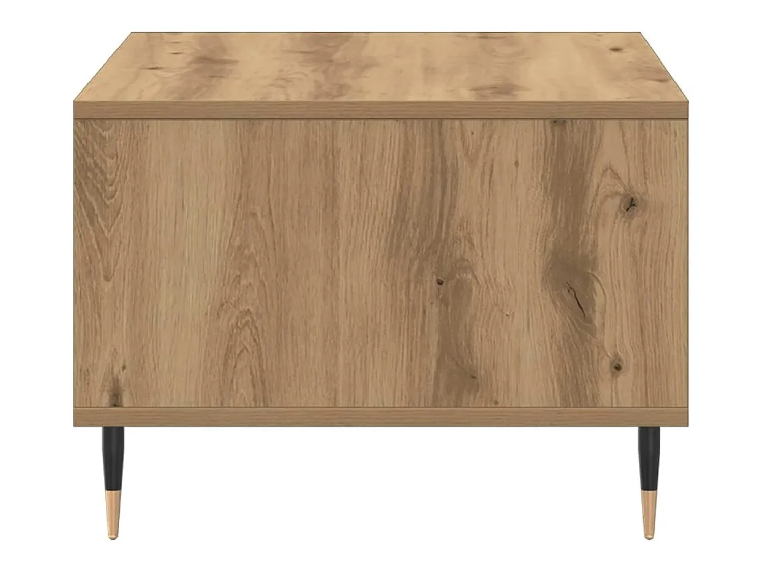 New Mesa de centro | Mesa de apoio 60x50x36.5cm deriv. madeira carvalho artisiano Castanho