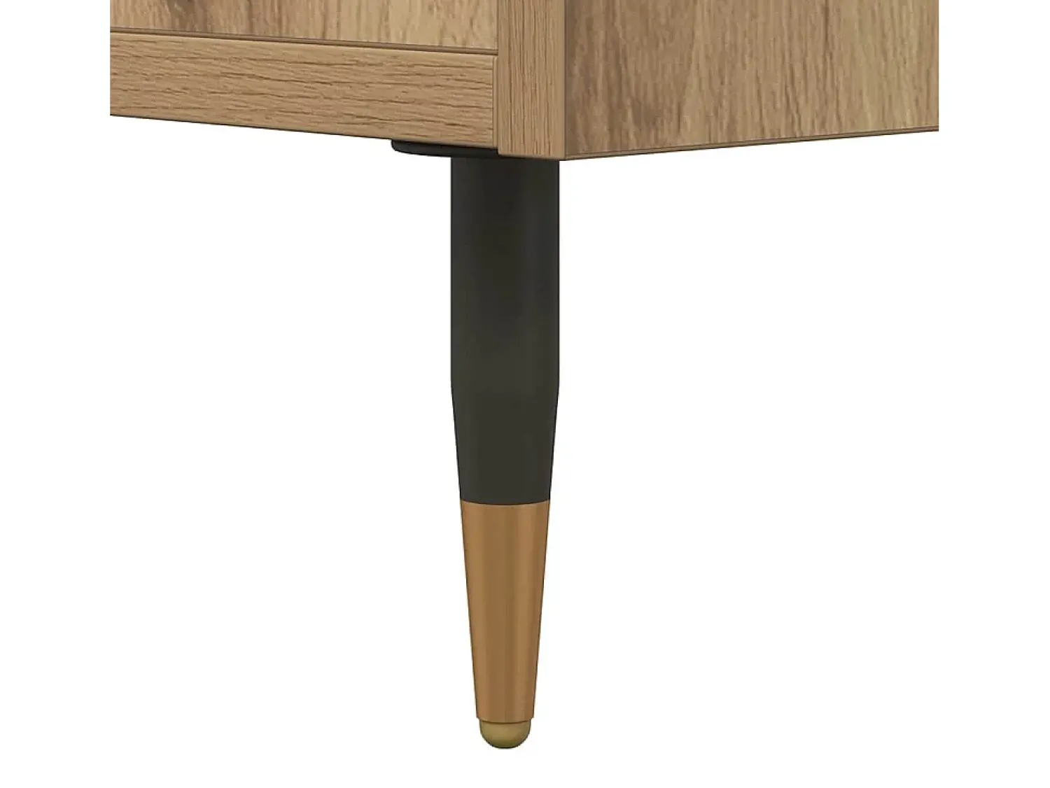 New Mesa de centro | Mesa de apoio 60x50x36.5cm deriv. madeira carvalho artisiano Castanho
