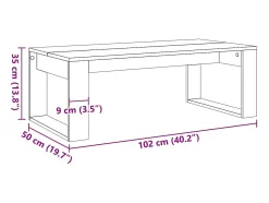 Mesa de centro | Mesa de apoio | Mesa de café 102x50x35 cm derivados de madeira madeira velha^ Mesa De Centro