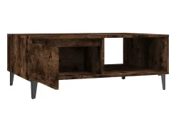 Mesa de centro | Mesa de apoio 90x60x35 cm derivados de madeira carvalho fumado^ Mesa De Centro
