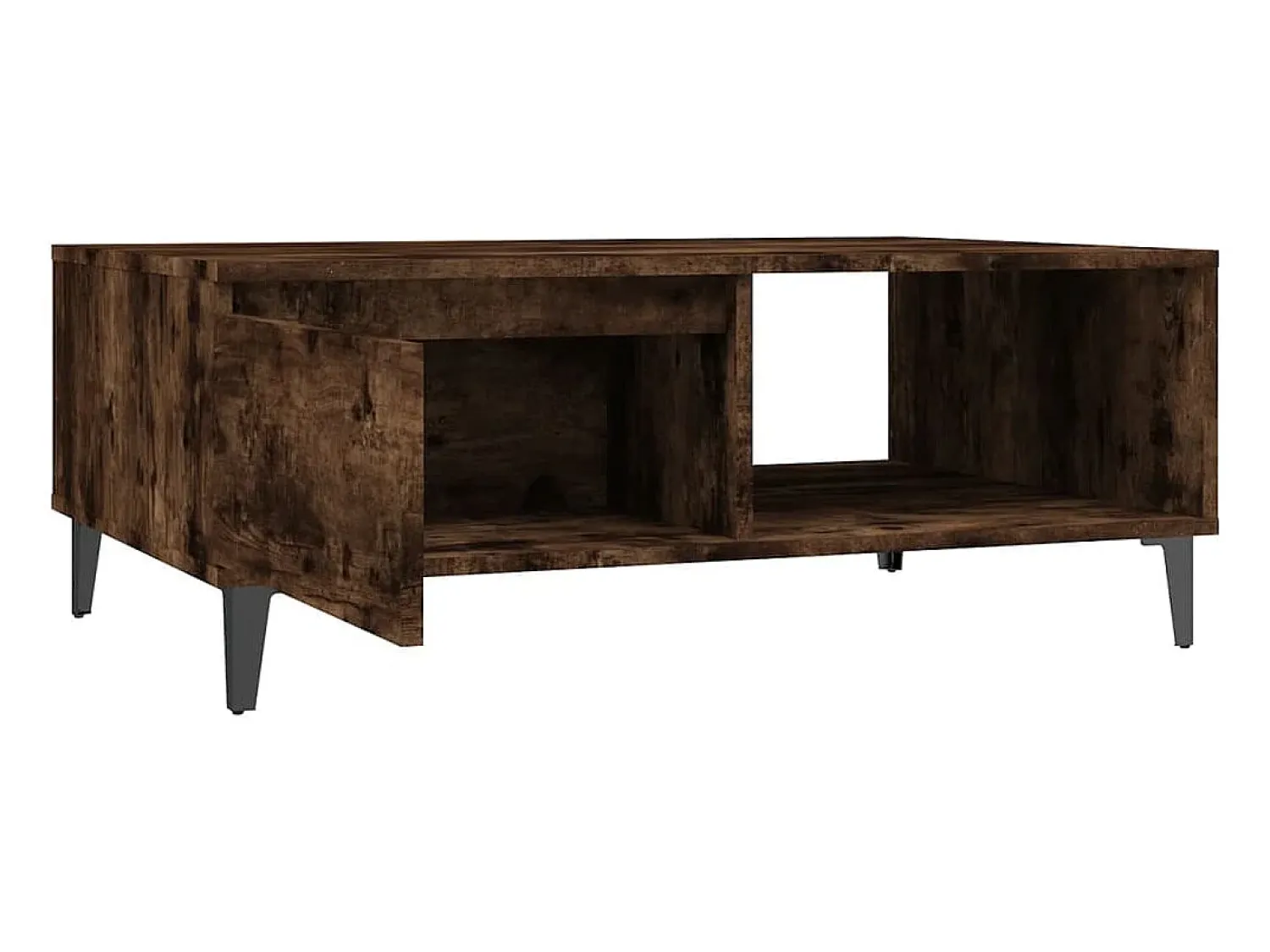 Mesa de centro | Mesa de apoio 90x60x35 cm derivados de madeira carvalho fumado^ Mesa De Centro