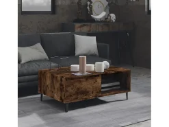 Mesa de centro | Mesa de apoio 90x60x35 cm derivados de madeira carvalho fumado^ Mesa De Centro