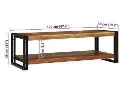 Clearance Mesa de centro | Mesa de apoio | Mesa de café Madeira de acácia maciça Castanho