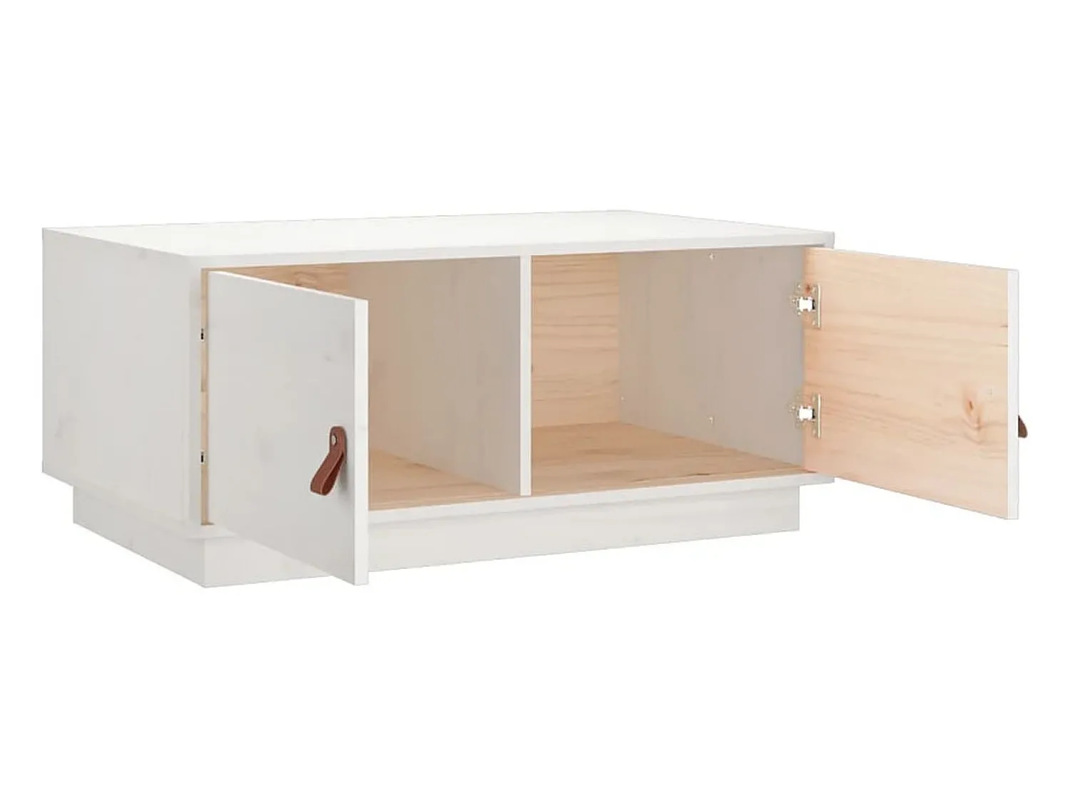 Mesa De Centro| Mesa de centro | Mesa de apoio 80x50x35 cm madeira de pinho maciça Branco