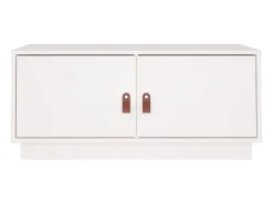 Mesa De Centro| Mesa de centro | Mesa de apoio 80x50x35 cm madeira de pinho maciça Branco