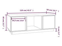 Mesa De Centro* Mesa de centro | Mesa de apoio 110x50x40 cm pinho maciço Branco