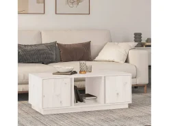 Mesa De Centro* Mesa de centro | Mesa de apoio 110x50x40 cm pinho maciço Branco