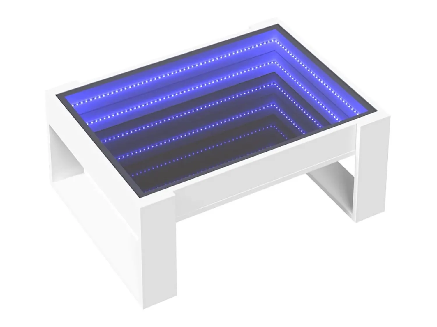 Mesa de centro | Mesa de apoio luzes LED Infinity 70x53x30 cm^ Mesa De Centro