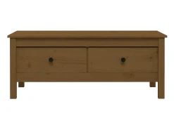 Online Mesa de centro | Mesa de apoio 100x50x40 cm pinho maciço mel Castanho