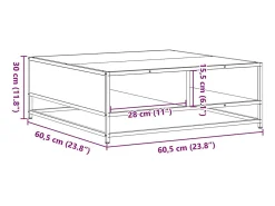 Mesa de centro | Mesa de apoio derivados de madeira e metal carvalho^ Mesa De Centro