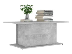 Mesa de centro | Mesa de apoio 102x55.5x40 cm contraplacado cimento^ Mesa De Centro