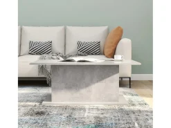Mesa de centro | Mesa de apoio 102x55.5x40 cm contraplacado cimento^ Mesa De Centro