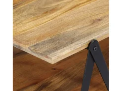 Mesa De Centro| Mesa de centro | Mesa de apoio | Mesa de café em madeira de mangueira maciça 115x60x40 cm Castanho