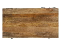 Mesa De Centro| Mesa de centro | Mesa de apoio | Mesa de café em madeira de mangueira maciça 115x60x40 cm Castanho