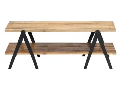 Mesa De Centro| Mesa de centro | Mesa de apoio | Mesa de café em madeira de mangueira maciça 115x60x40 cm Castanho