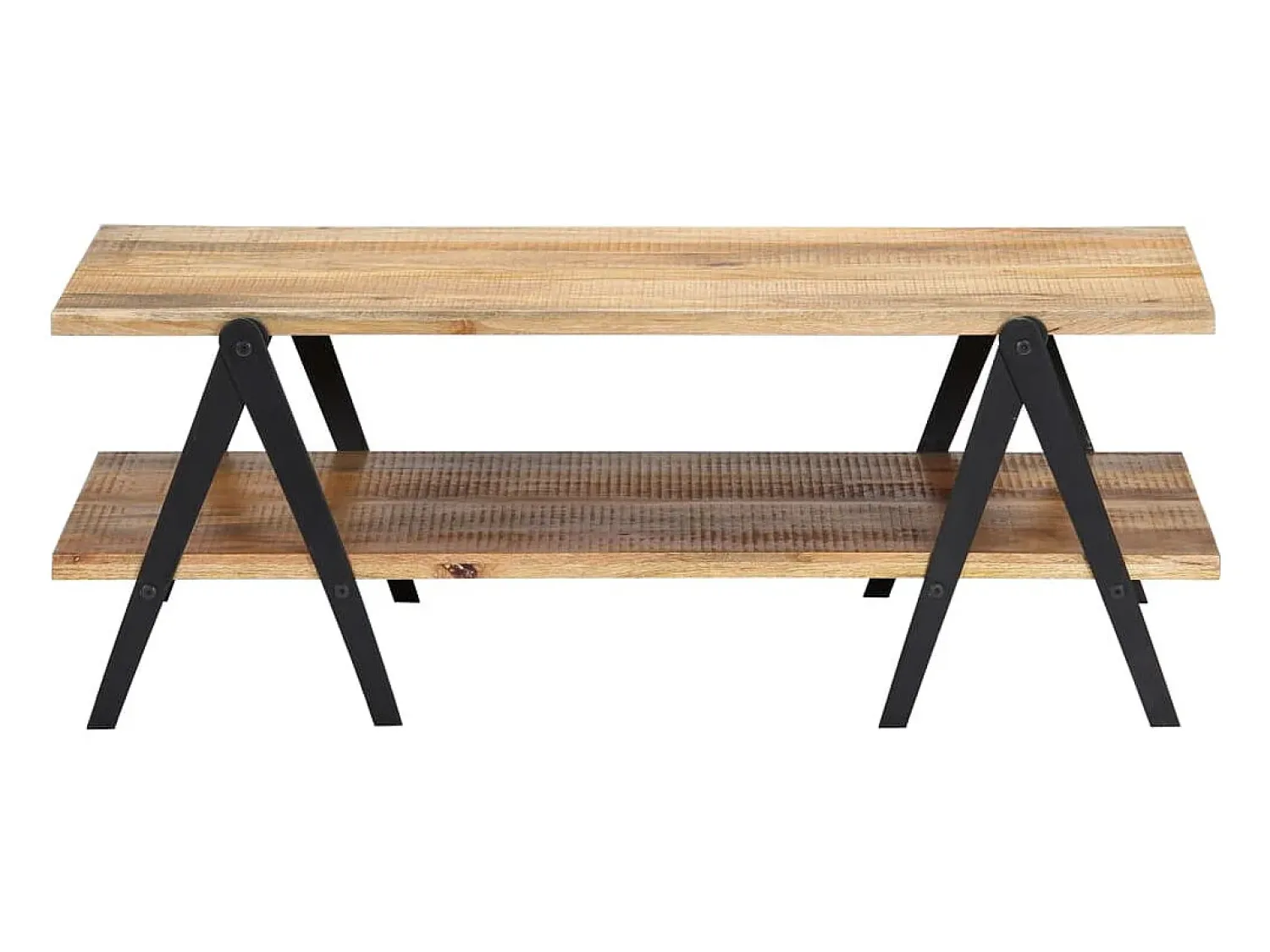 Mesa De Centro| Mesa de centro | Mesa de apoio | Mesa de café em madeira de mangueira maciça 115x60x40 cm Castanho