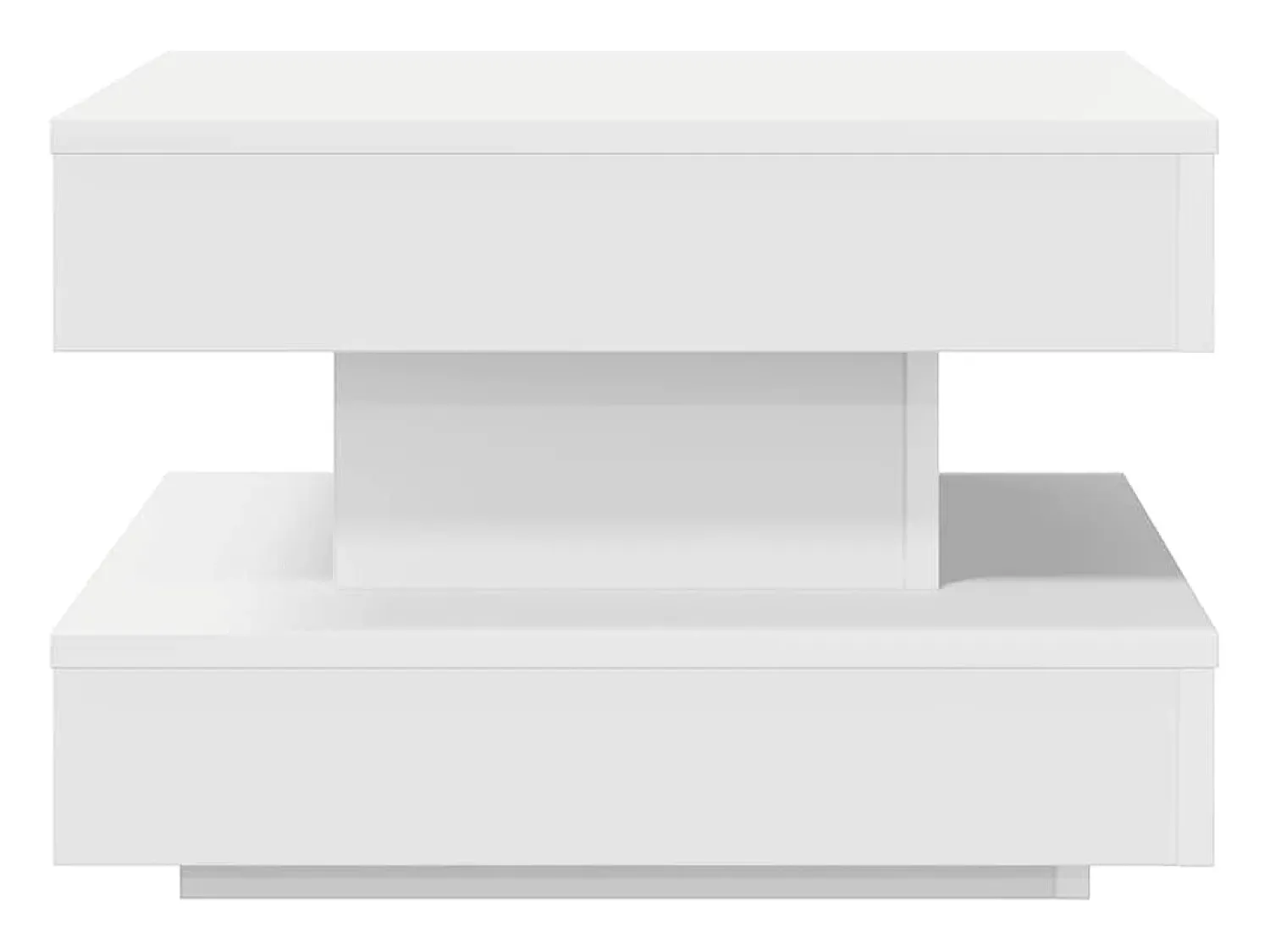 Clearance Mesa de centro | Mesa de apoio rotativa a 360 graus 50x50x34.5 cm Branco