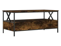 Mesa de centro | Mesa de apoio 100x51x45 cm derivados madeira carvalho fumado^ Mesa De Centro