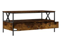 Mesa de centro | Mesa de apoio 100x51x45 cm derivados madeira carvalho fumado^ Mesa De Centro