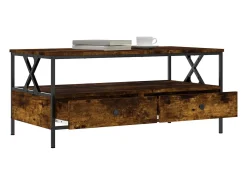 Mesa de centro | Mesa de apoio 100x51x45 cm derivados madeira carvalho fumado^ Mesa De Centro