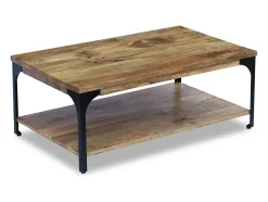 Mesa De Centro* Mesa de centro | Mesa de apoio.madeira de mangueira 100x60x38 cm Castanho