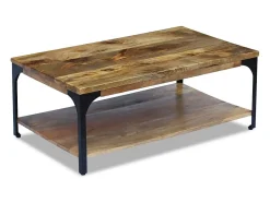 Mesa De Centro* Mesa de centro | Mesa de apoio.madeira de mangueira 100x60x38 cm Castanho