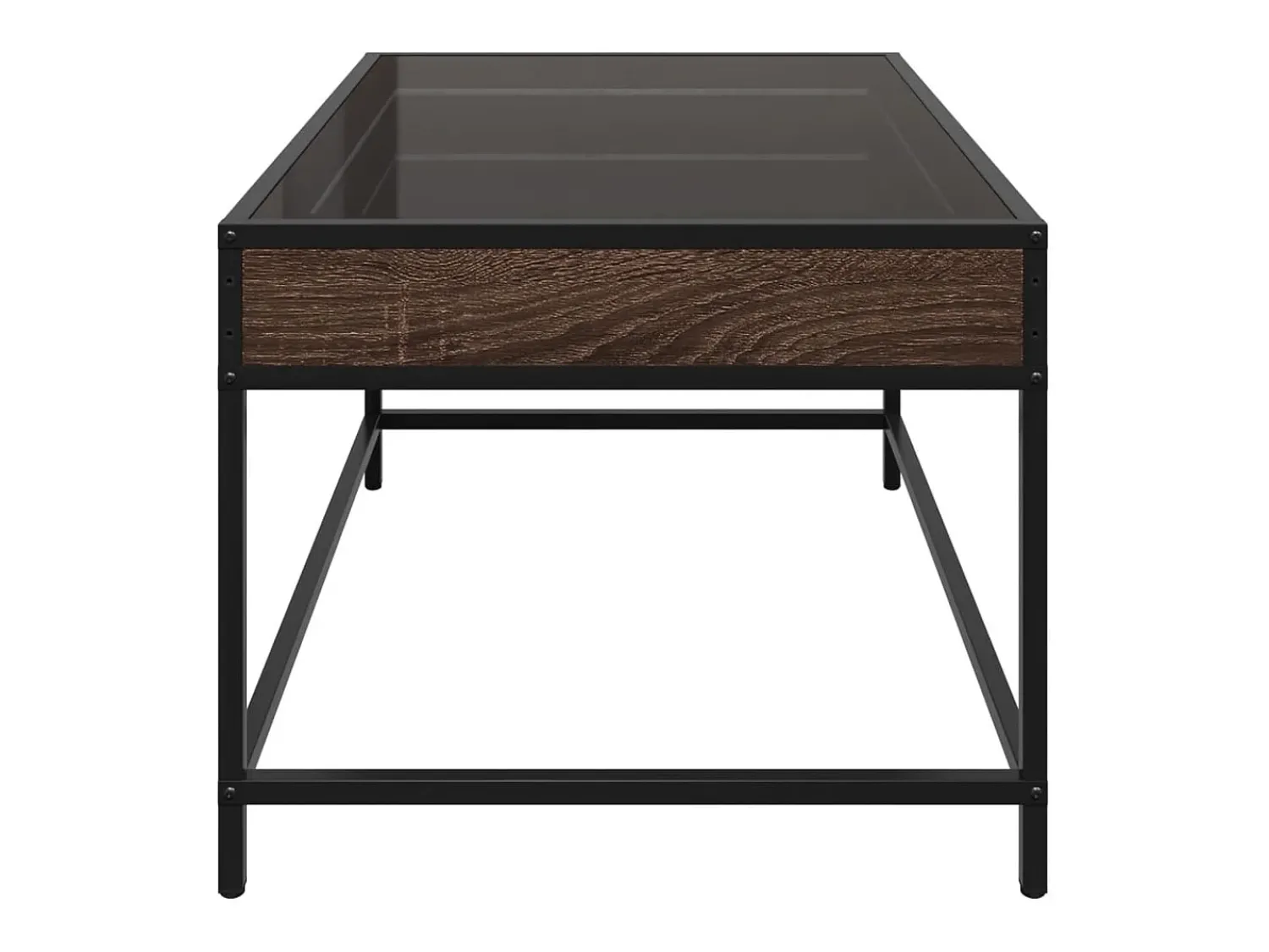 Mesa de centro | Mesa de apoio luzes LED Infinity 70x50x41 cm carvalho^ Mesa De Centro