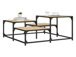 Best Mesa de centro | Mesa de apoio 87.5x87.5x40 cm derivados madeira carvalho sonoma Castanho