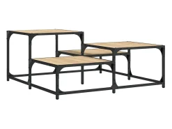 Best Mesa de centro | Mesa de apoio 87.5x87.5x40 cm derivados madeira carvalho sonoma Castanho