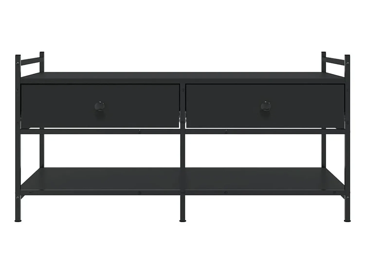 Mesa De Centro* Mesa de centro | Mesa de apoio 99x50x50 cm derivados de madeira Preto