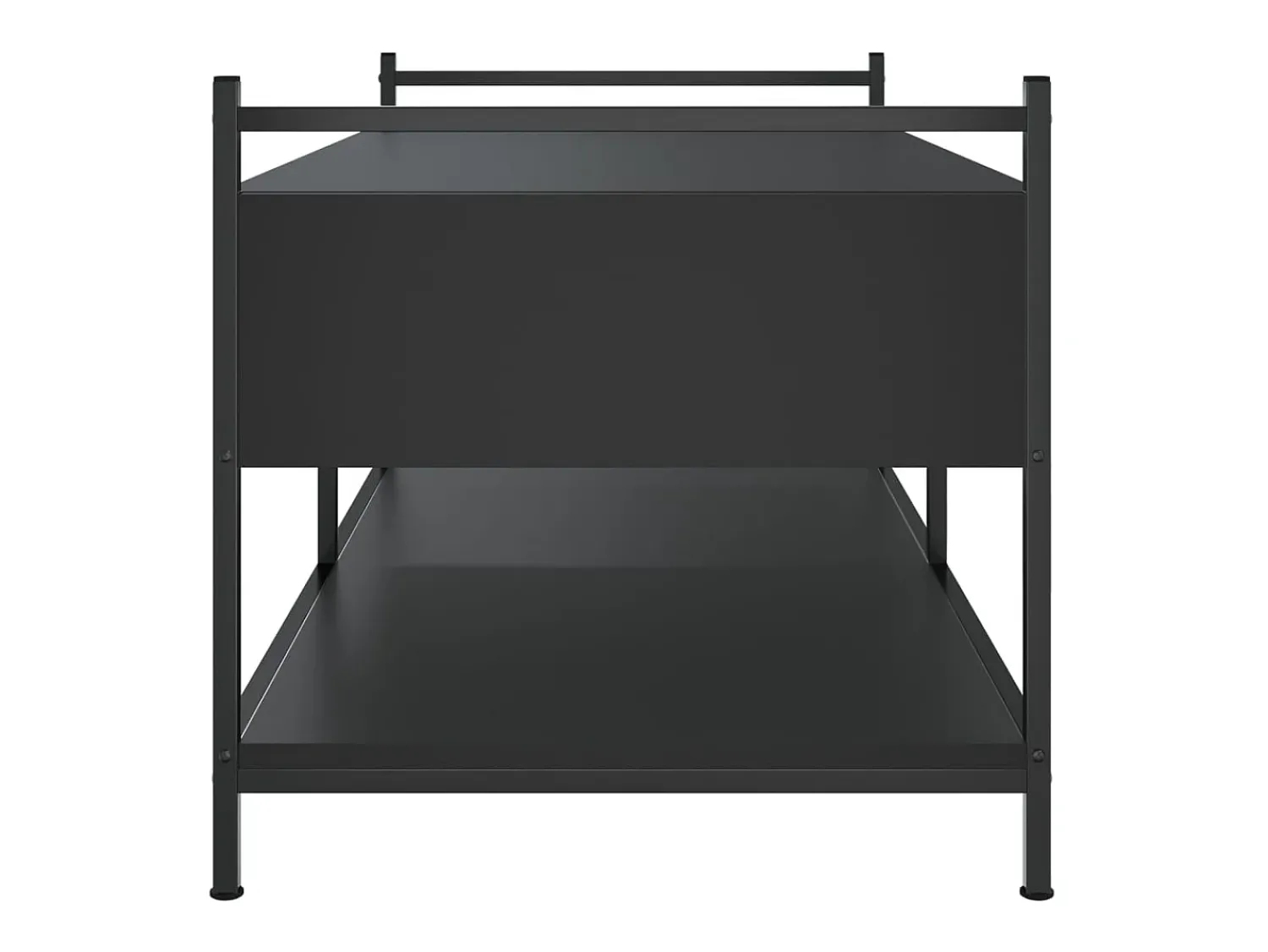 Mesa De Centro* Mesa de centro | Mesa de apoio 99x50x50 cm derivados de madeira Preto