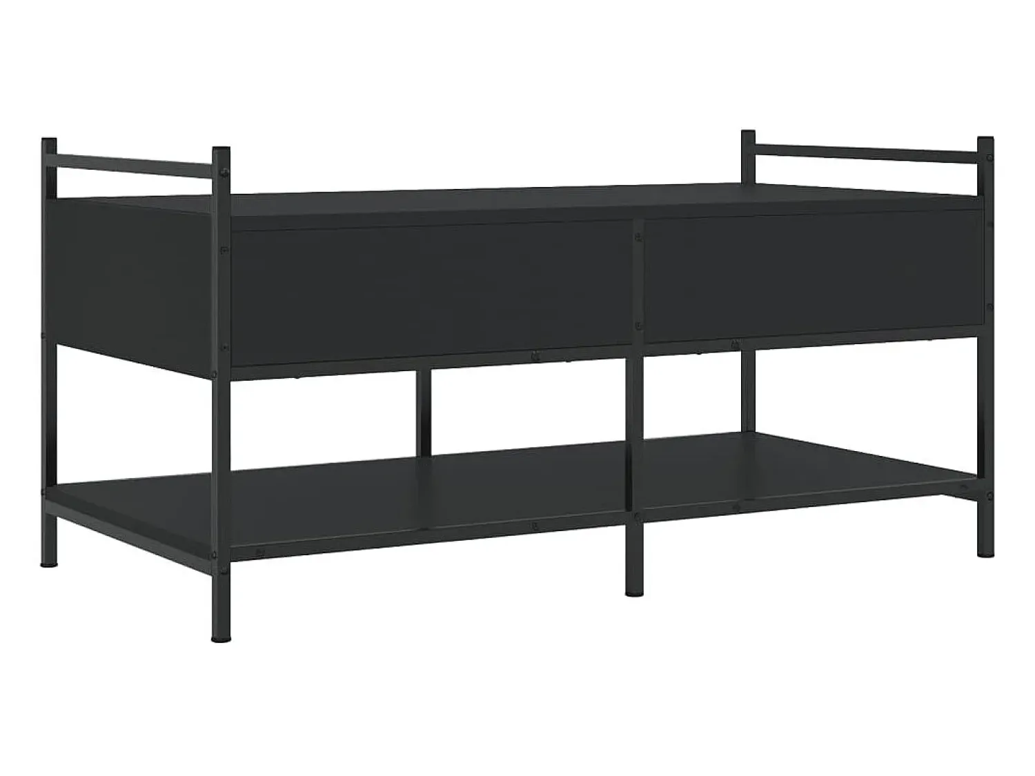 Mesa De Centro* Mesa de centro | Mesa de apoio 99x50x50 cm derivados de madeira Preto