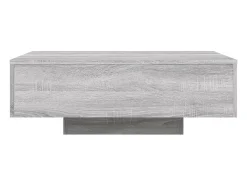 Mesa De Centro* Mesa de centro | Mesa de apoio com luzes LED 85x55x31 cm sonoma Cinzento
