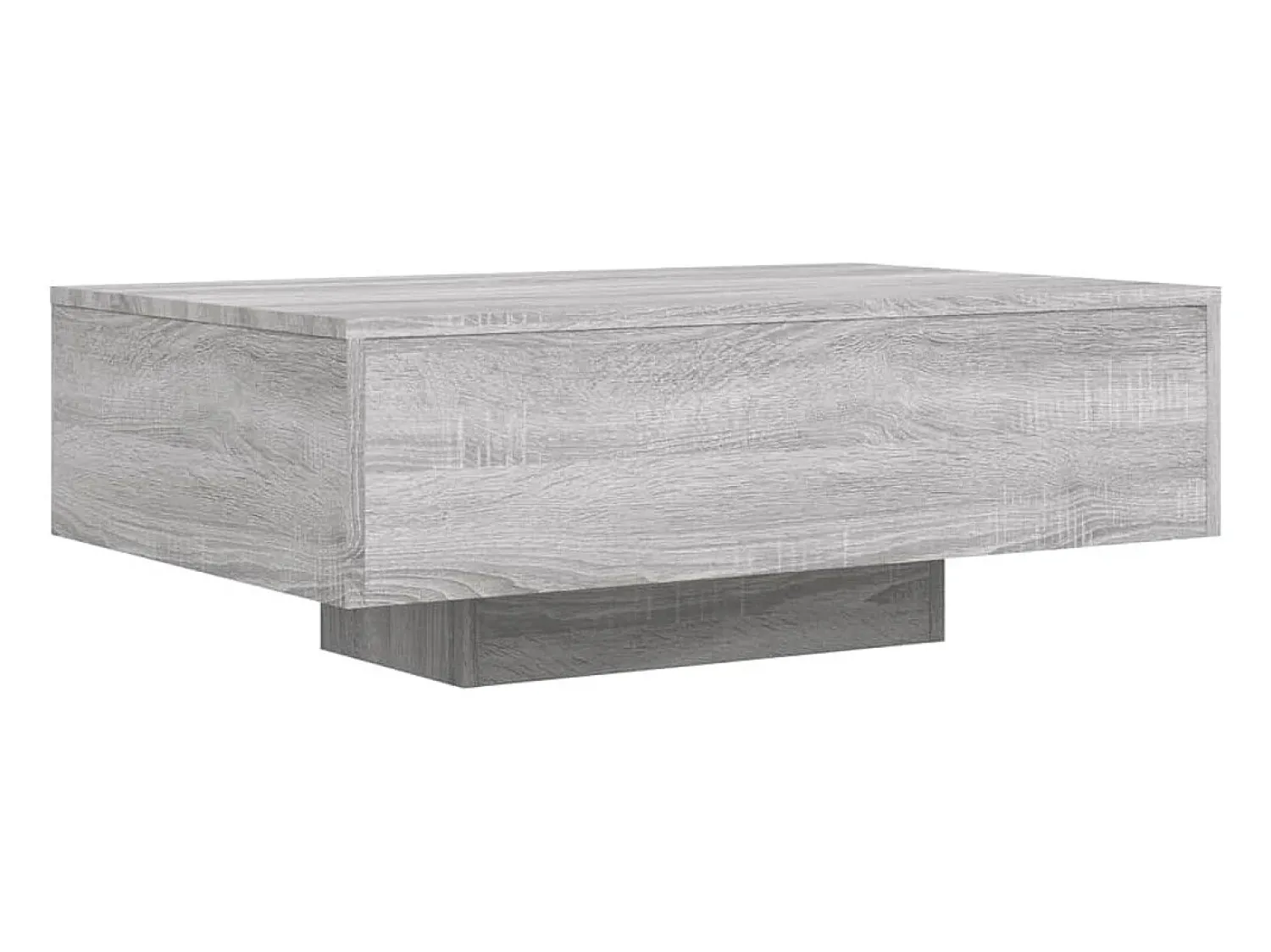 Mesa De Centro* Mesa de centro | Mesa de apoio com luzes LED 85x55x31 cm sonoma Cinzento
