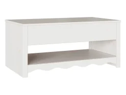 New Mesa de centro | Mesa de apoio | Mesa de café com gaveta Drammen 99x55x45 cm Branco