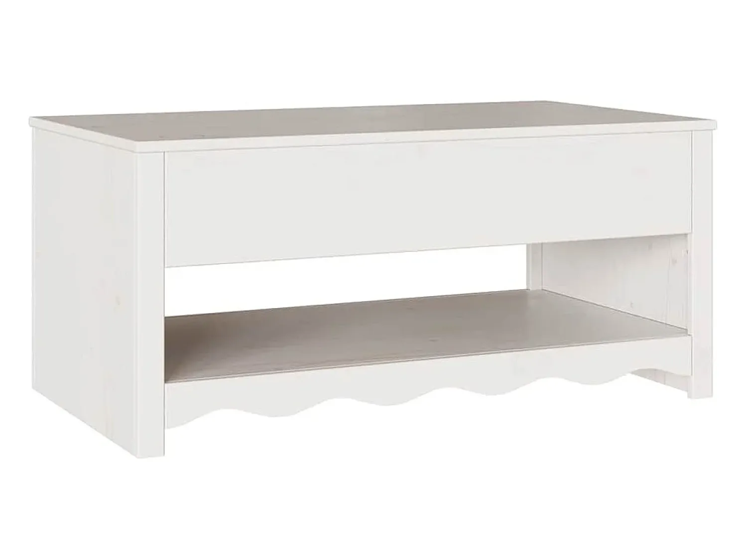 New Mesa de centro | Mesa de apoio | Mesa de café com gaveta Drammen 99x55x45 cm Branco