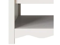 New Mesa de centro | Mesa de apoio | Mesa de café com gaveta Drammen 99x55x45 cm Branco