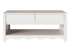 New Mesa de centro | Mesa de apoio | Mesa de café com gaveta Drammen 99x55x45 cm Branco