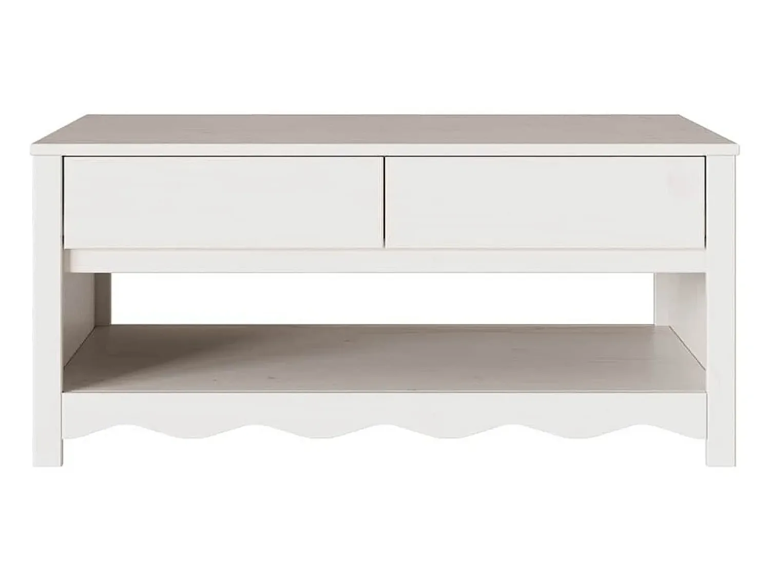 New Mesa de centro | Mesa de apoio | Mesa de café com gaveta Drammen 99x55x45 cm Branco