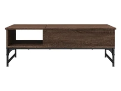 Mesa De Centro* Mesa de centro | Mesa de apoio 100x50x35 cm deriv. madeira/metal carvalho Castanho
