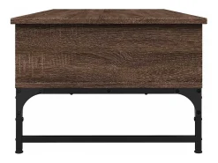 Mesa De Centro* Mesa de centro | Mesa de apoio 100x50x35 cm deriv. madeira/metal carvalho Castanho