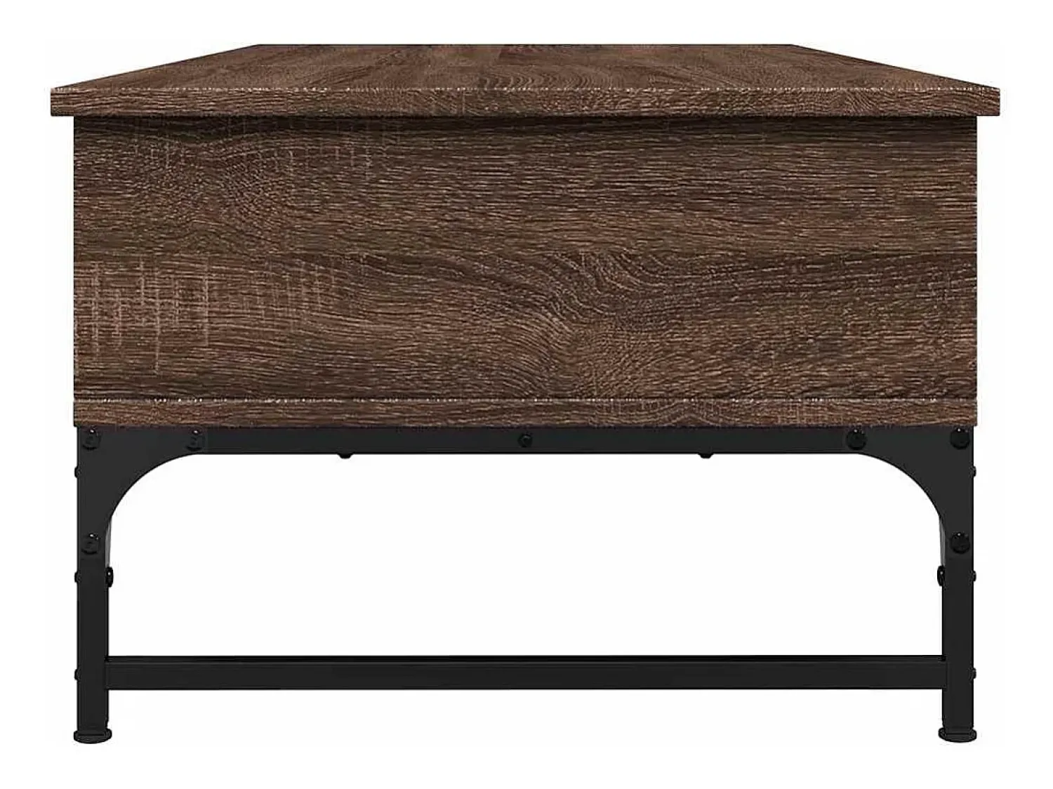 Mesa De Centro* Mesa de centro | Mesa de apoio 100x50x35 cm deriv. madeira/metal carvalho Castanho
