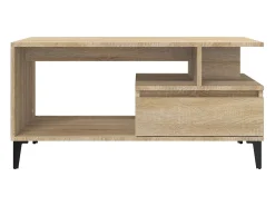 Mesa de centro | Mesa de apoio 90x49x45 cm derivados de madeira carvalho sonoma^ Mesa De Centro