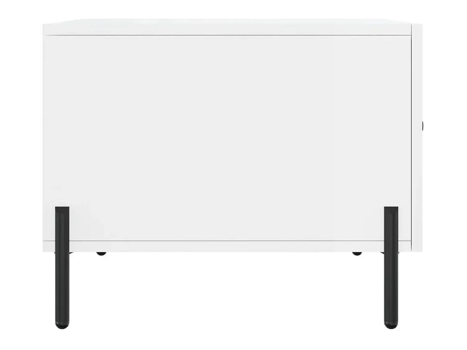 Mesa De Centro| Mesa de centro | Mesa de apoio 50x50x40 cm madeira processada brilhante Branco
