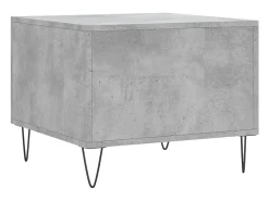 Discount Mesa de centro | Mesa de apoio 50x50x40 cm madeira processada cinza cimento Cinzento