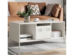 Discount Mesa de centro | Mesa de apoio 101.5x50x43.5 cm aço laminado a frio Branco