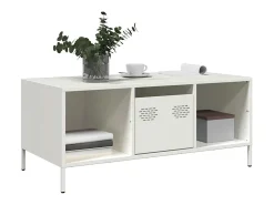 Discount Mesa de centro | Mesa de apoio 101.5x50x43.5 cm aço laminado a frio Branco