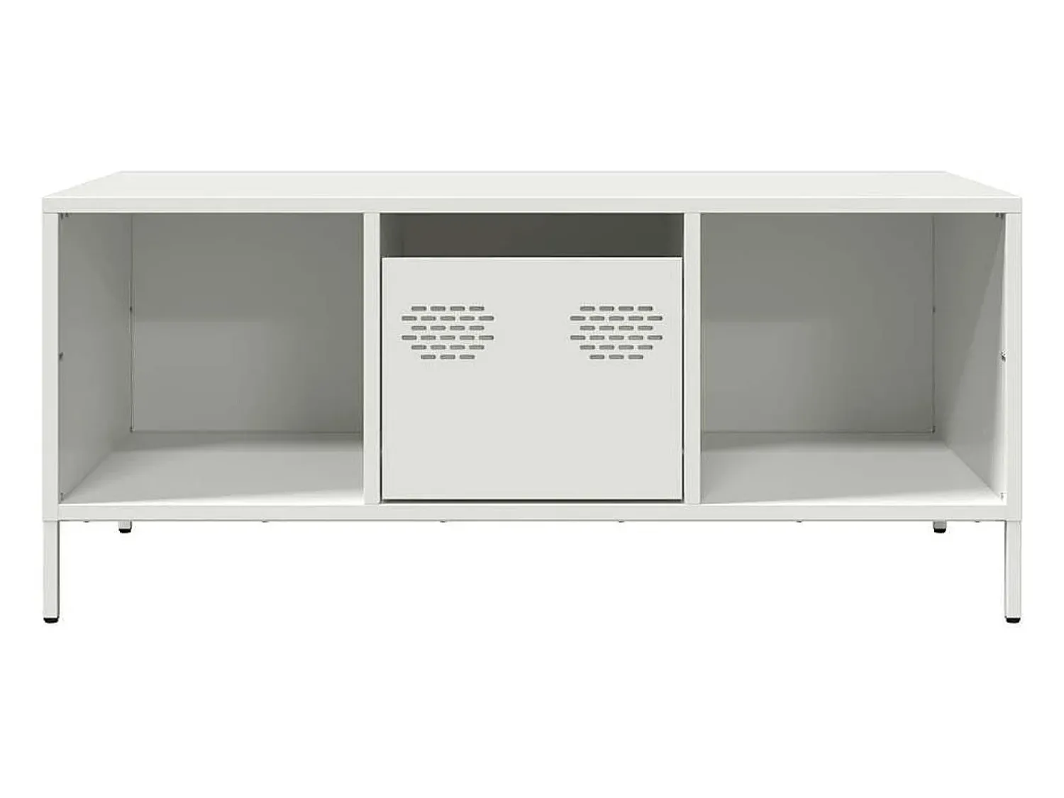 Discount Mesa de centro | Mesa de apoio 101.5x50x43.5 cm aço laminado a frio Branco