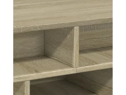 Mesa De Centro| Mesa de centro | Mesa de apoio 70x70x29 cm contraplacado carvalho sonoma Castanho