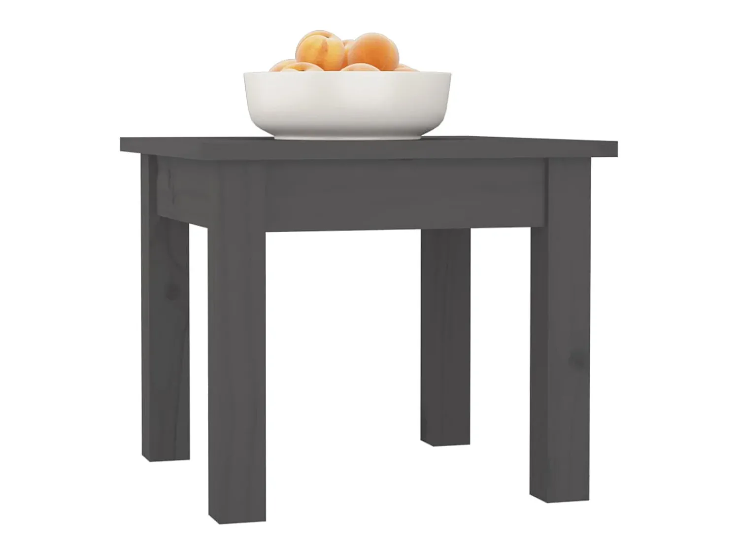 Mesa De Centro* Mesa de centro | Mesa de apoio 35x35x30 cm madeira de pinho maciça Cinzento